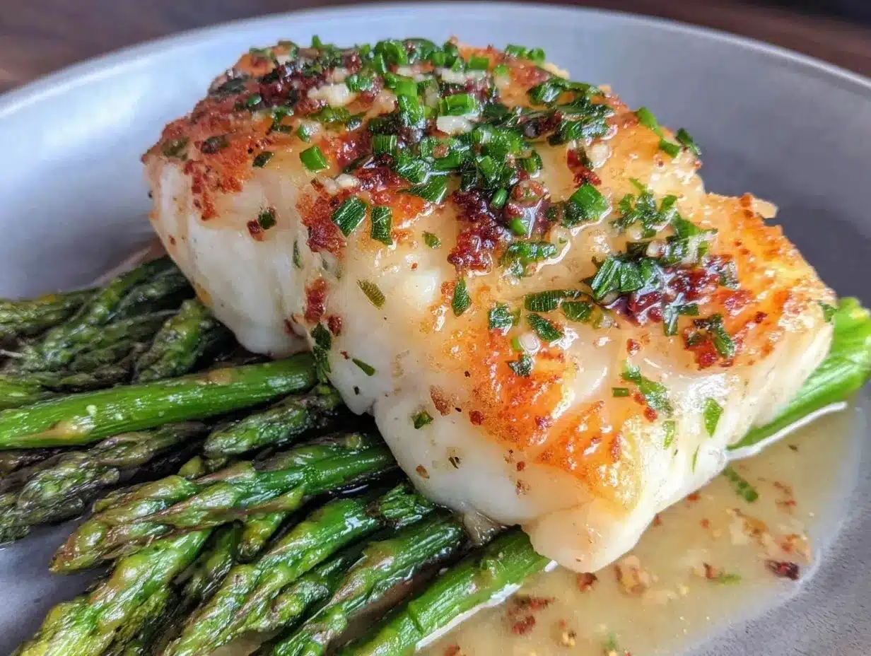 lemon garlic butter baked halibut preparation steps
