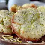 lemon poppy seed shortbread cookies - featured image