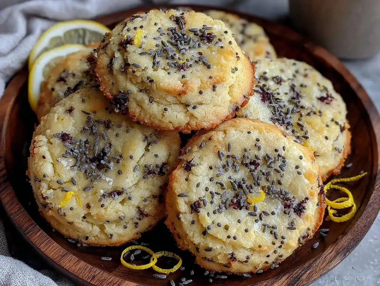 lemon poppy seed shortbread cookies preparation steps