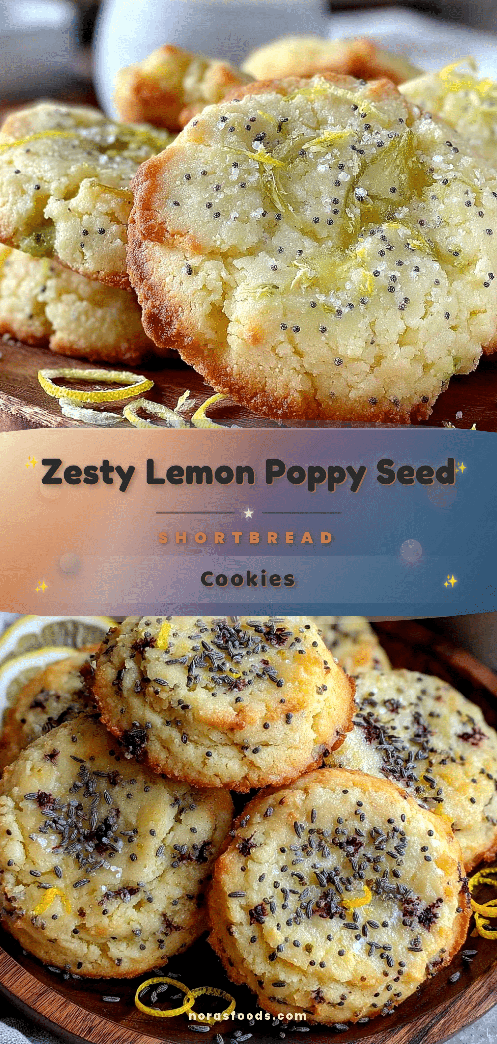 lemon poppy seed shortbread cookies recipe