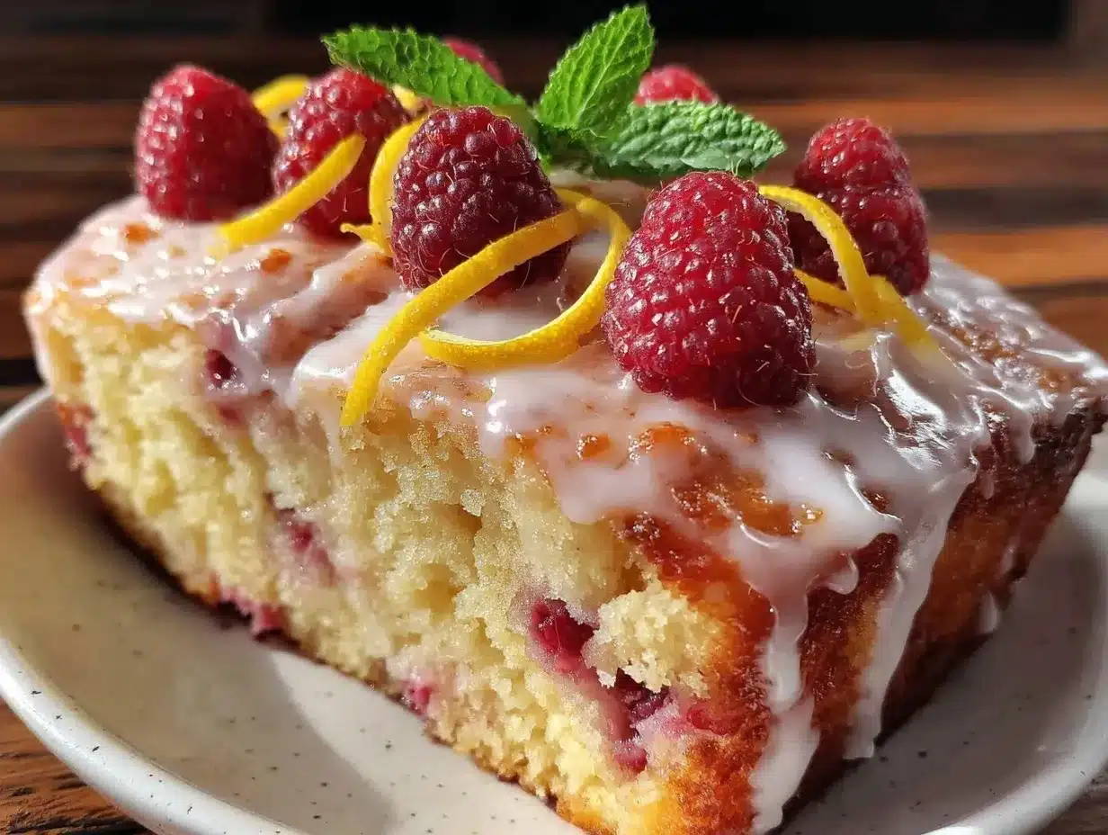 lemon raspberry poke cake preparation steps