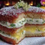 light lemon elderflower victoria sponge cake - featured image