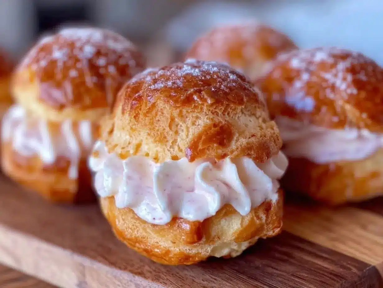 mini diploma cream puffs preparation steps