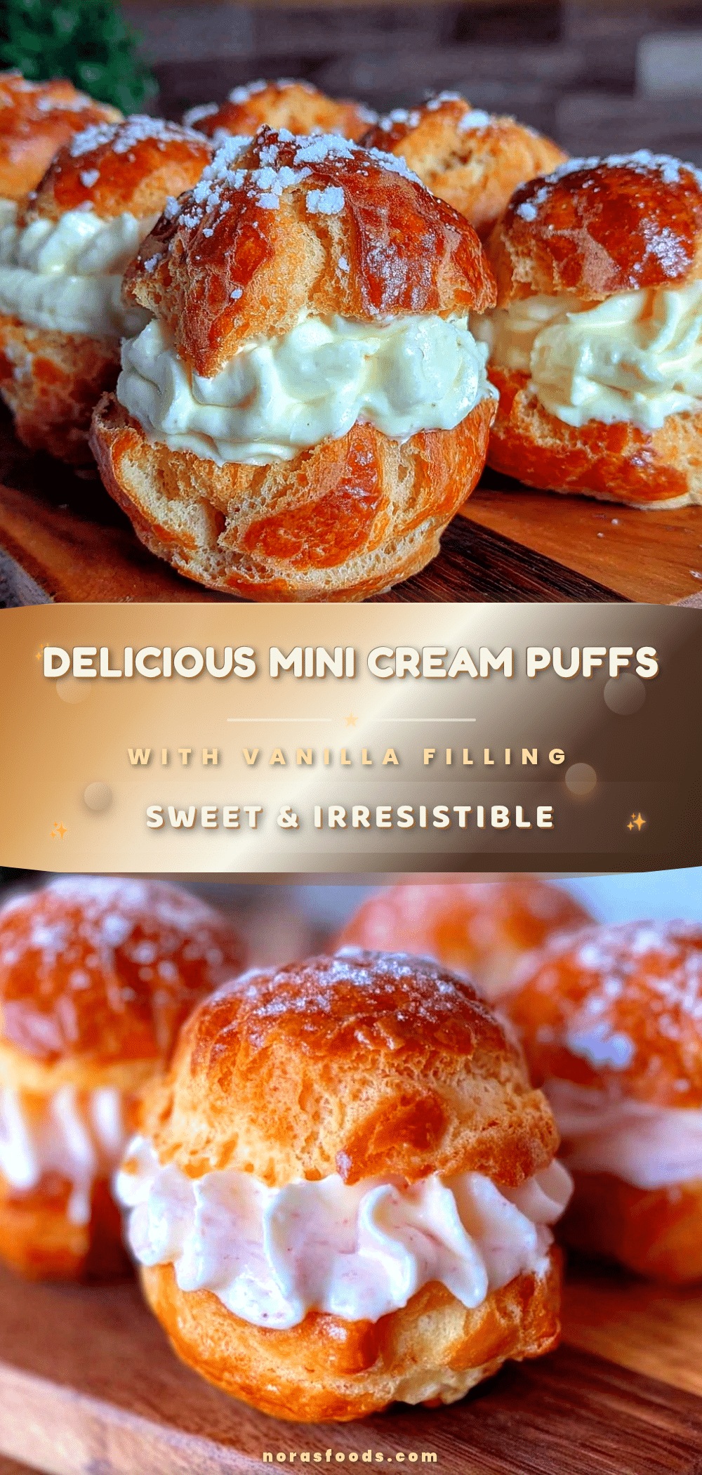 mini diploma cream puffs recipe