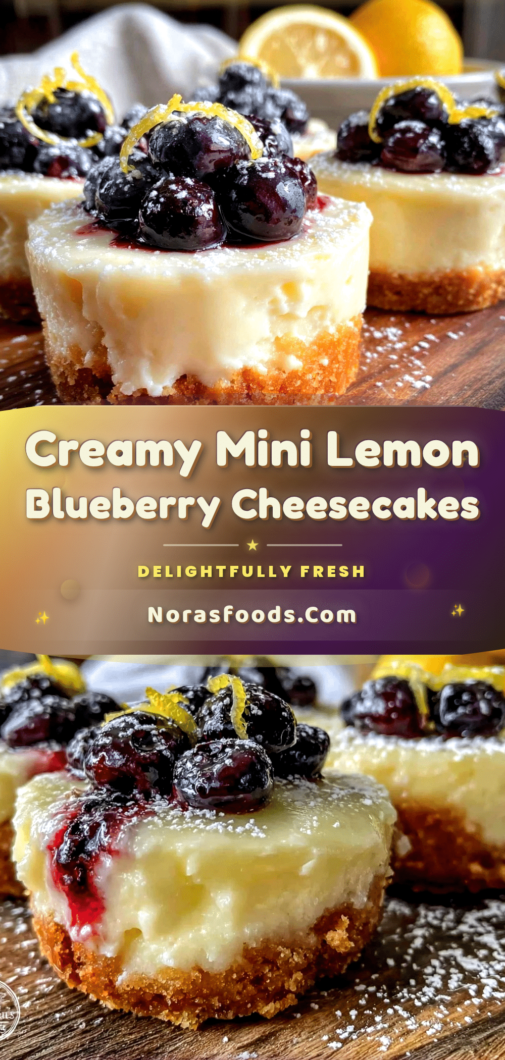 mini lemon blueberry cheesecakes recipe