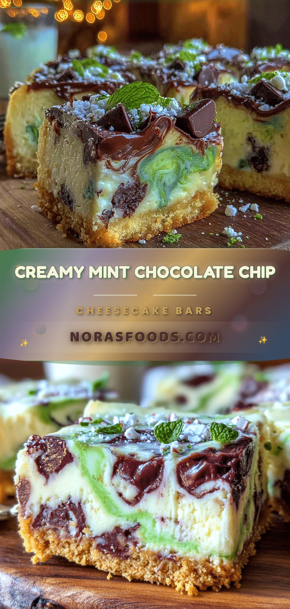 mint chocolate chip shamrock shake cheesecake bars recipe