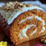 moist carrot cake swiss roll - featured image