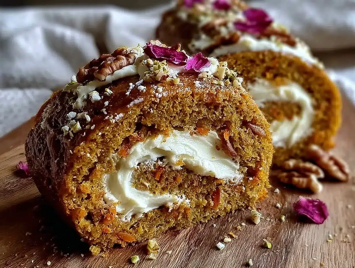 moist carrot cake swiss roll preparation steps