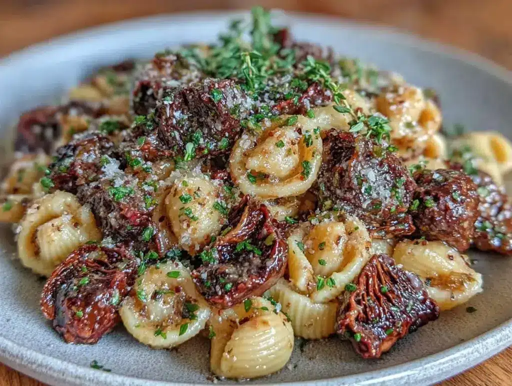 morel mushroom pasta - featured image