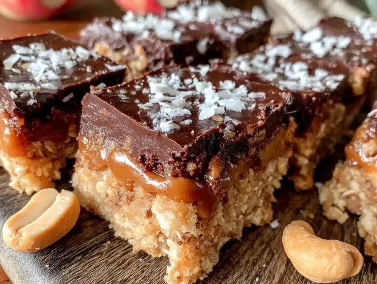no bake chocolate peanut butter oat bars preparation steps