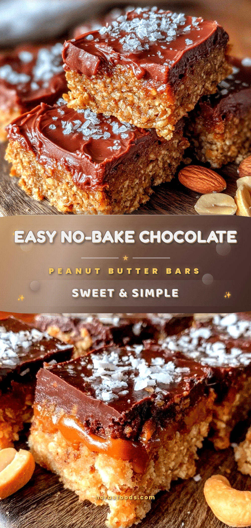 no bake chocolate peanut butter oat bars recipe