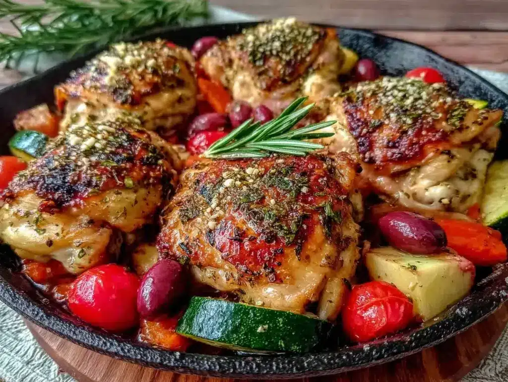 one pan greek chicken - featured image