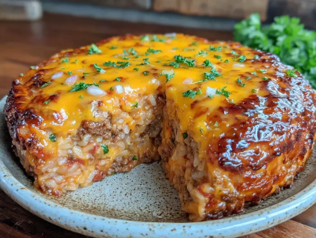 one-pot ground beef and rice casserole - featured image