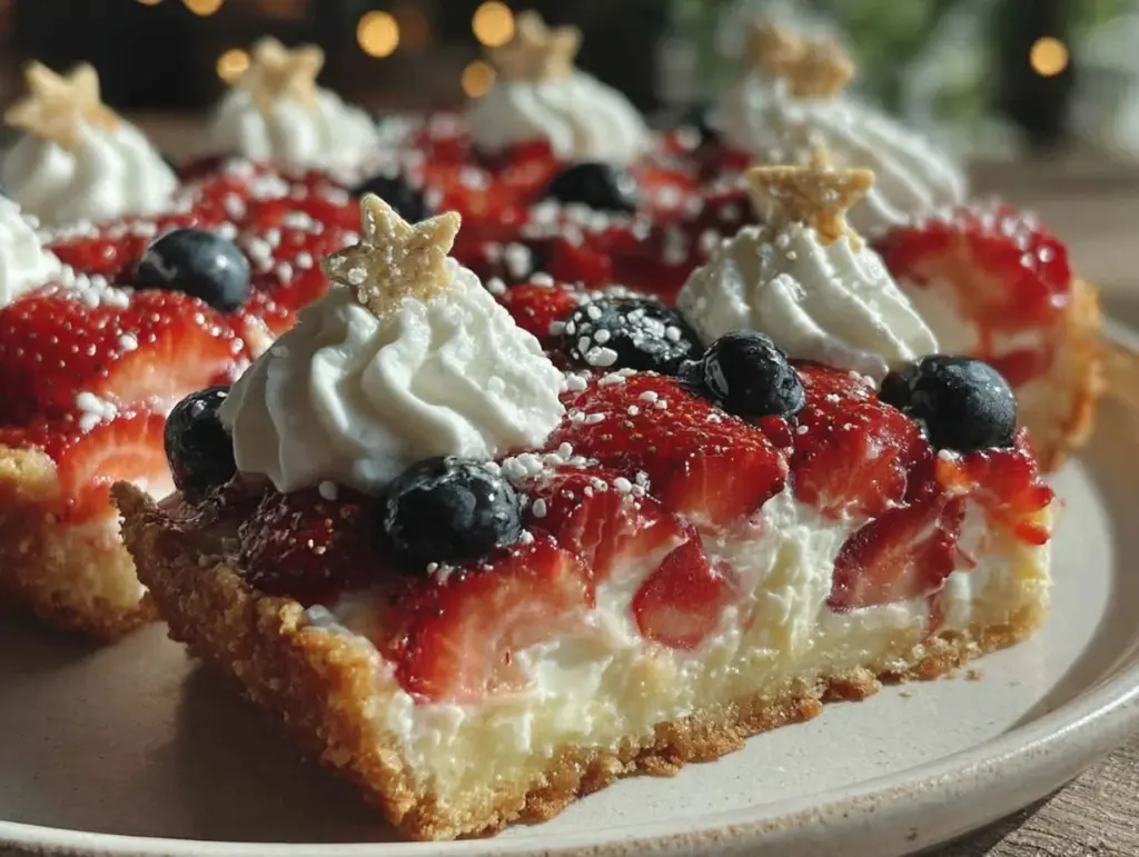 patriotic flag fruit pizza - featured image
