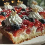 patriotic flag fruit pizza - featured image