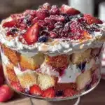 patriotic red white blue trifle - featured image