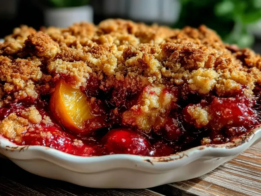 peach cobbler dump cake - featured image