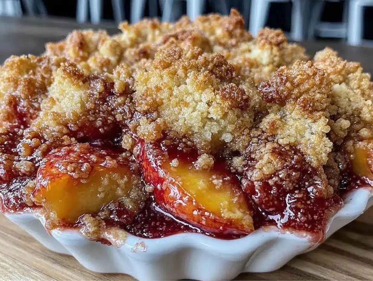 peach cobbler dump cake preparation steps