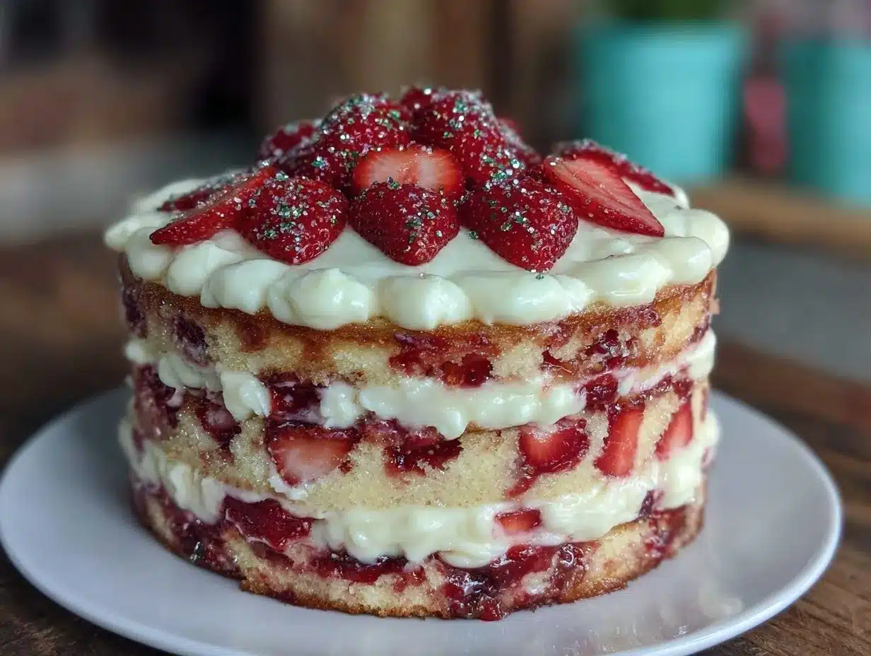 perfect strawberry champagne layer cake preparation steps