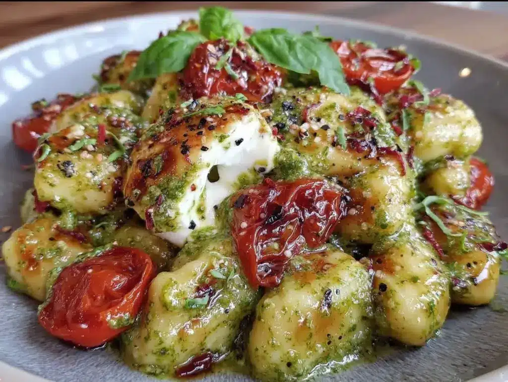 pesto gnocchi - featured image