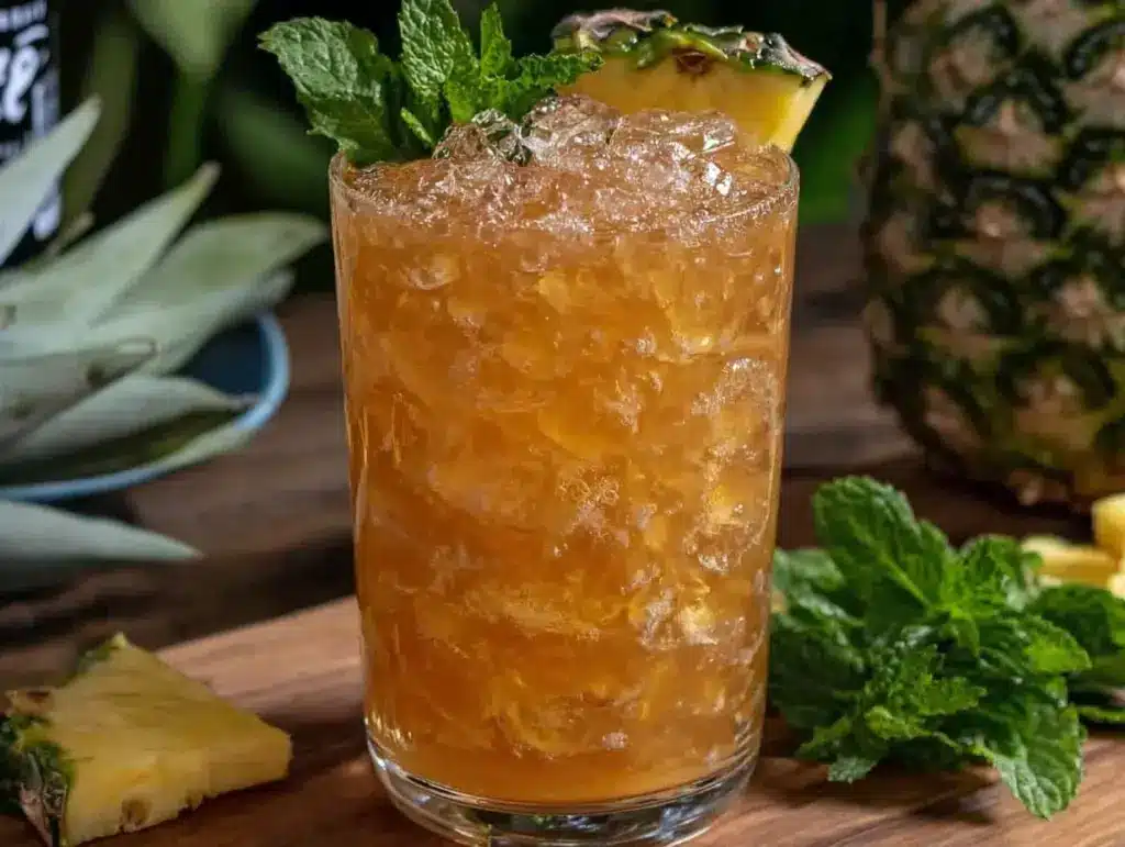 pineapple coconut rum punch - featured image