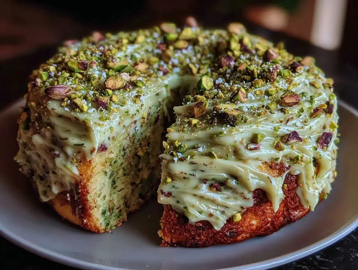 pistachio cream cheese dessert preparation steps
