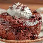 quick creamy protein chocolate mug cake - featured image