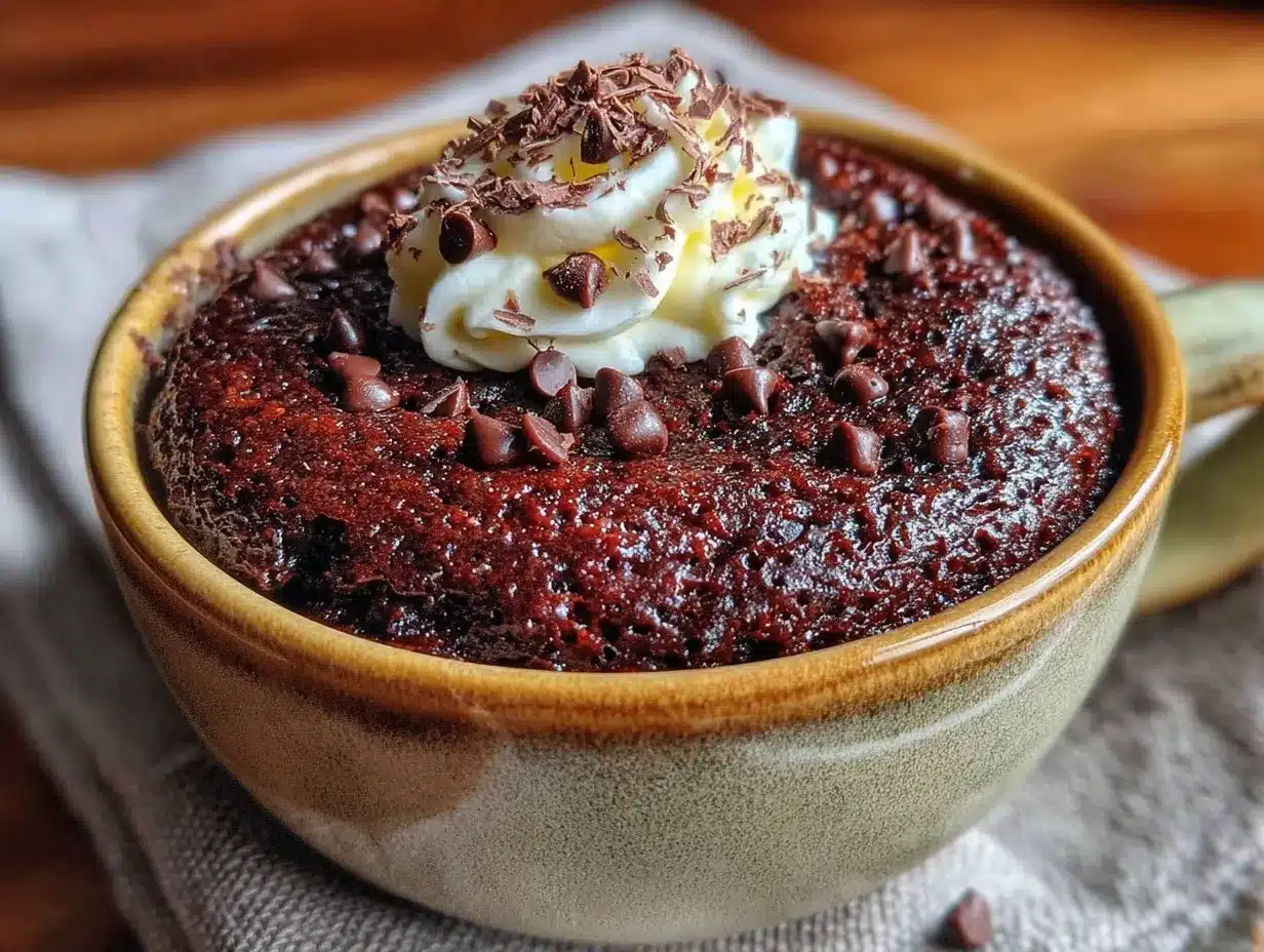 quick creamy protein chocolate mug cake preparation steps