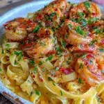 quick garlic butter shrimp pasta - featured image