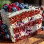 red white blue flag cake - featured image