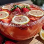 Refreshing Strawberry Lemonade Punch Bowl - featured image