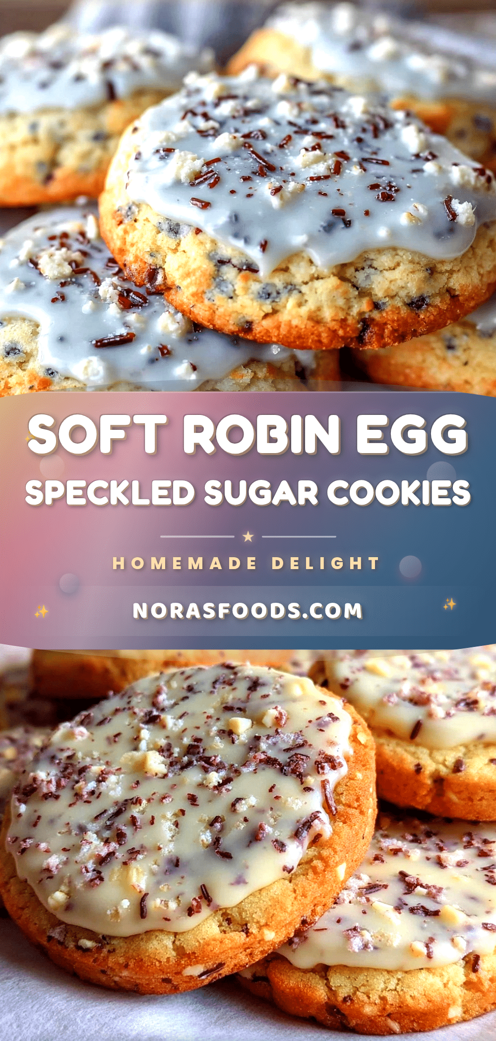 robin egg speckled sugar cookies recipe