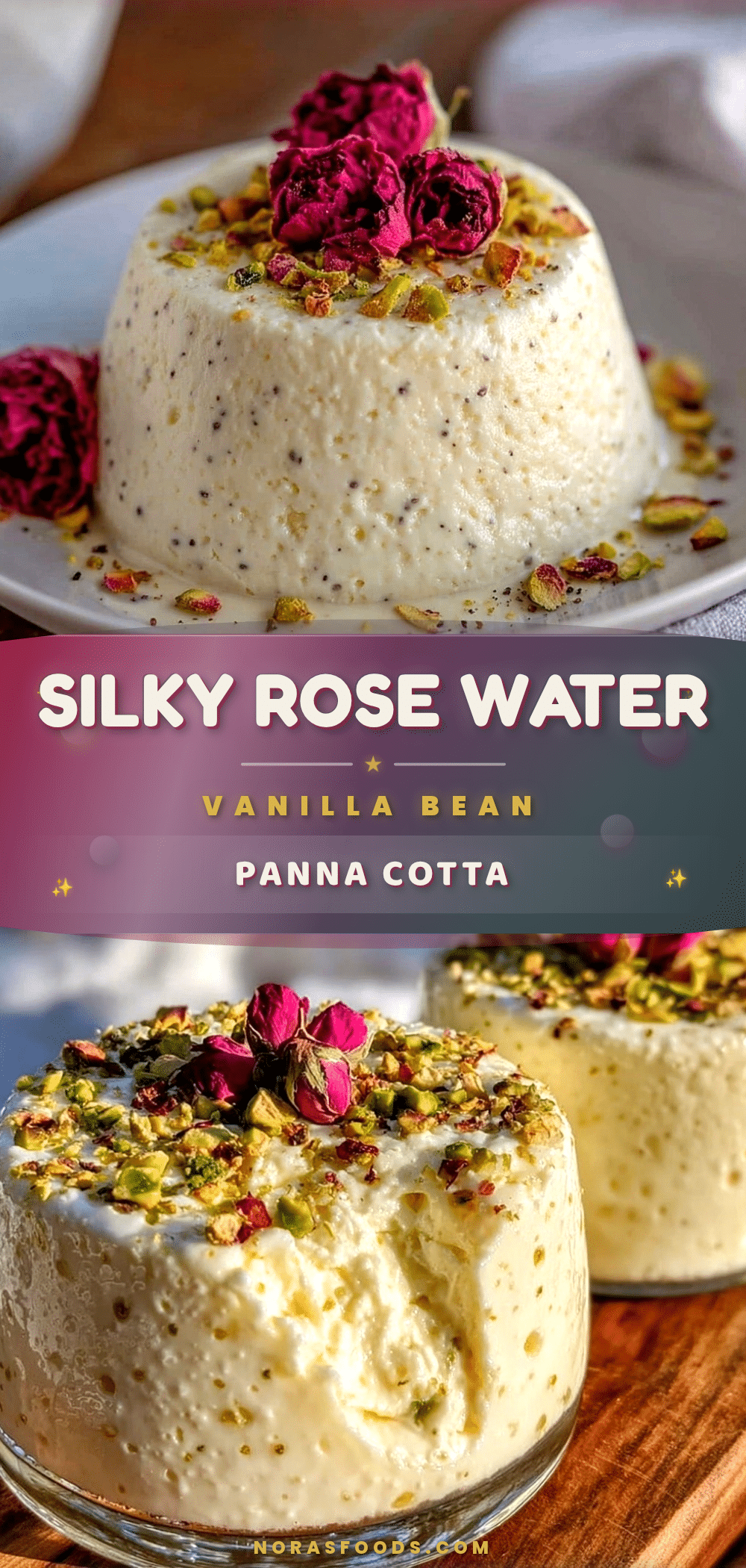 rose water vanilla bean panna cotta recipe