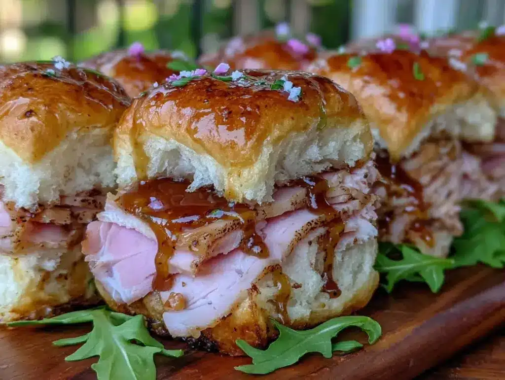 savory glazed ham sliders - featured image