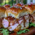 savory glazed ham sliders - featured image