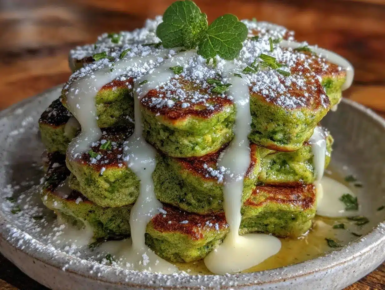 shamrock green velvet pancakes preparation steps