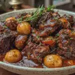 slow cooker beef bourguignon - featured image