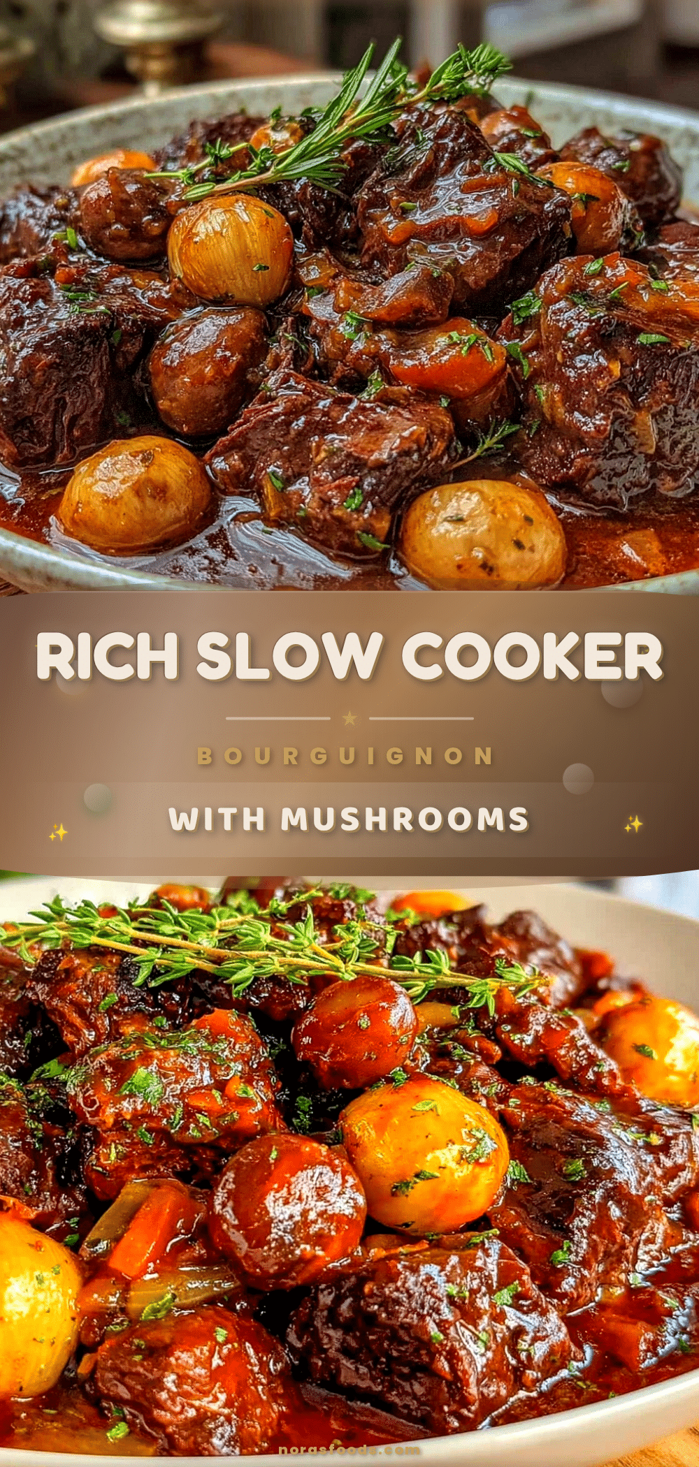 slow cooker beef bourguignon recipe