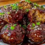 slow cooker honey garlic meatballs - featured image