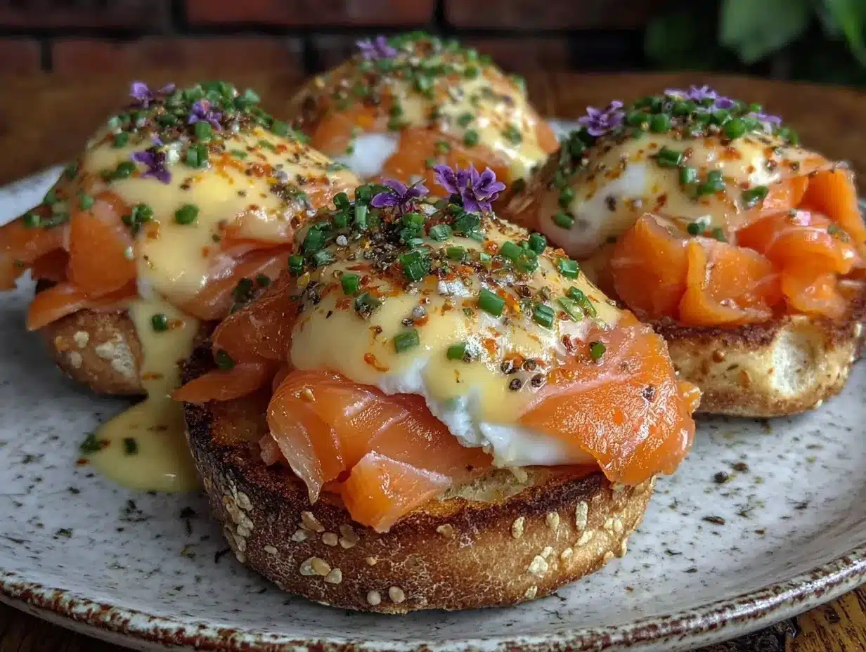 smoked salmon eggs benedict preparation steps