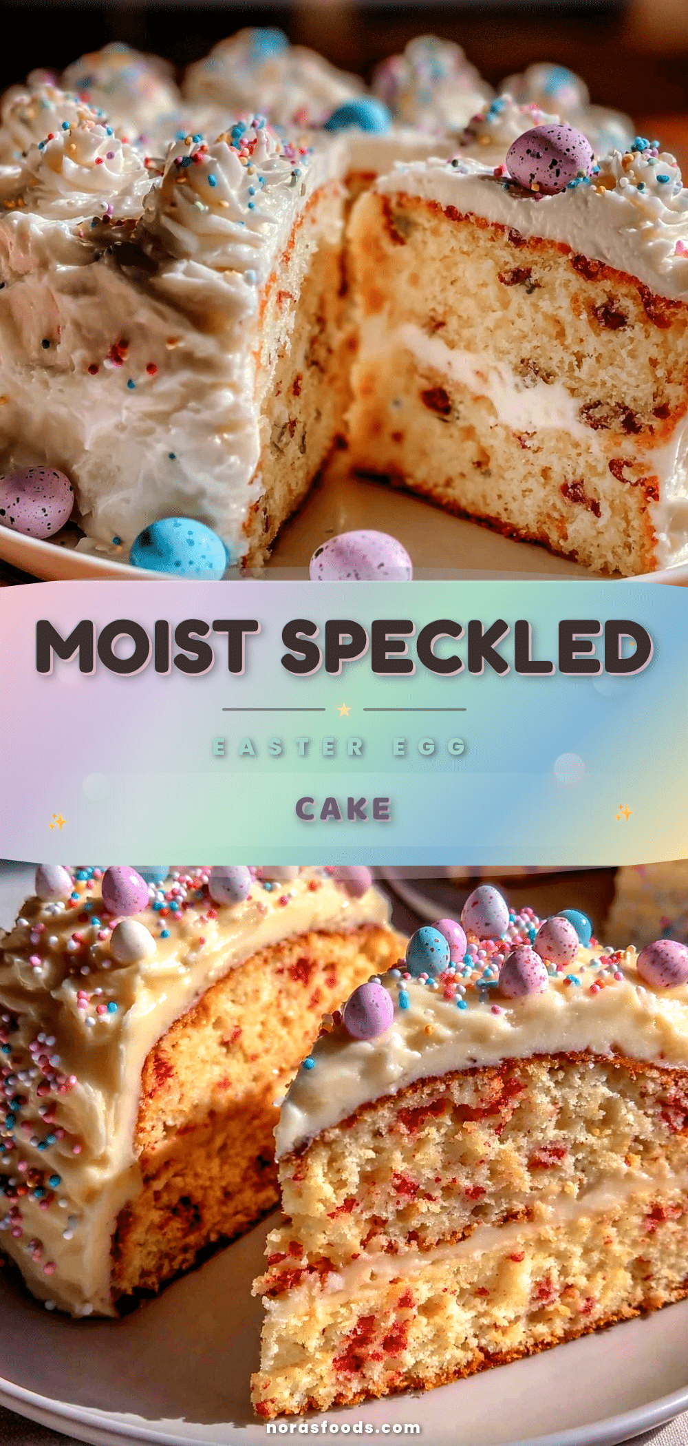 speckled easter egg cake recipe