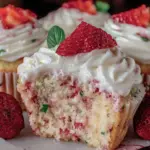 strawberry basil cupcakes - featured image