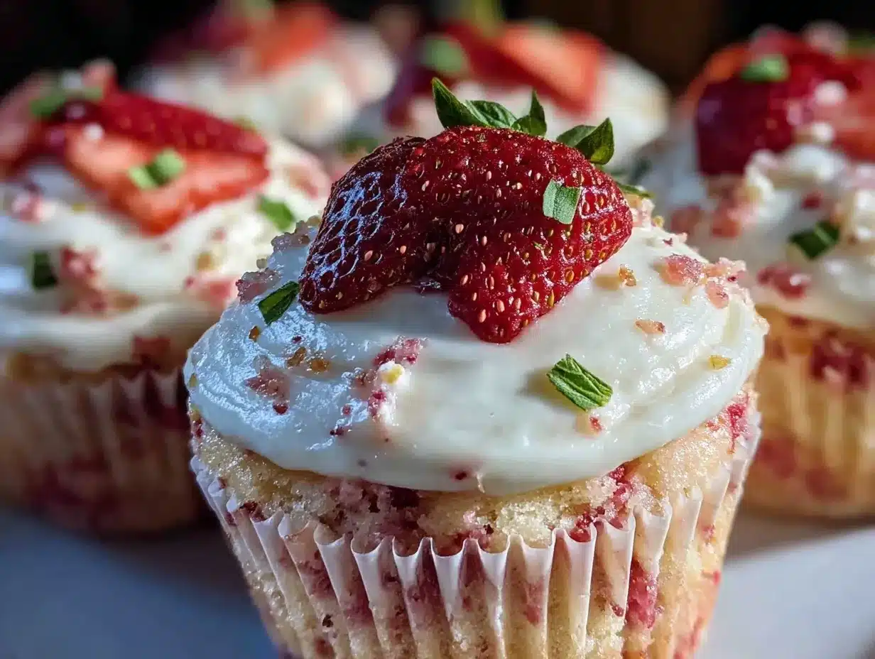 strawberry basil cupcakes preparation steps