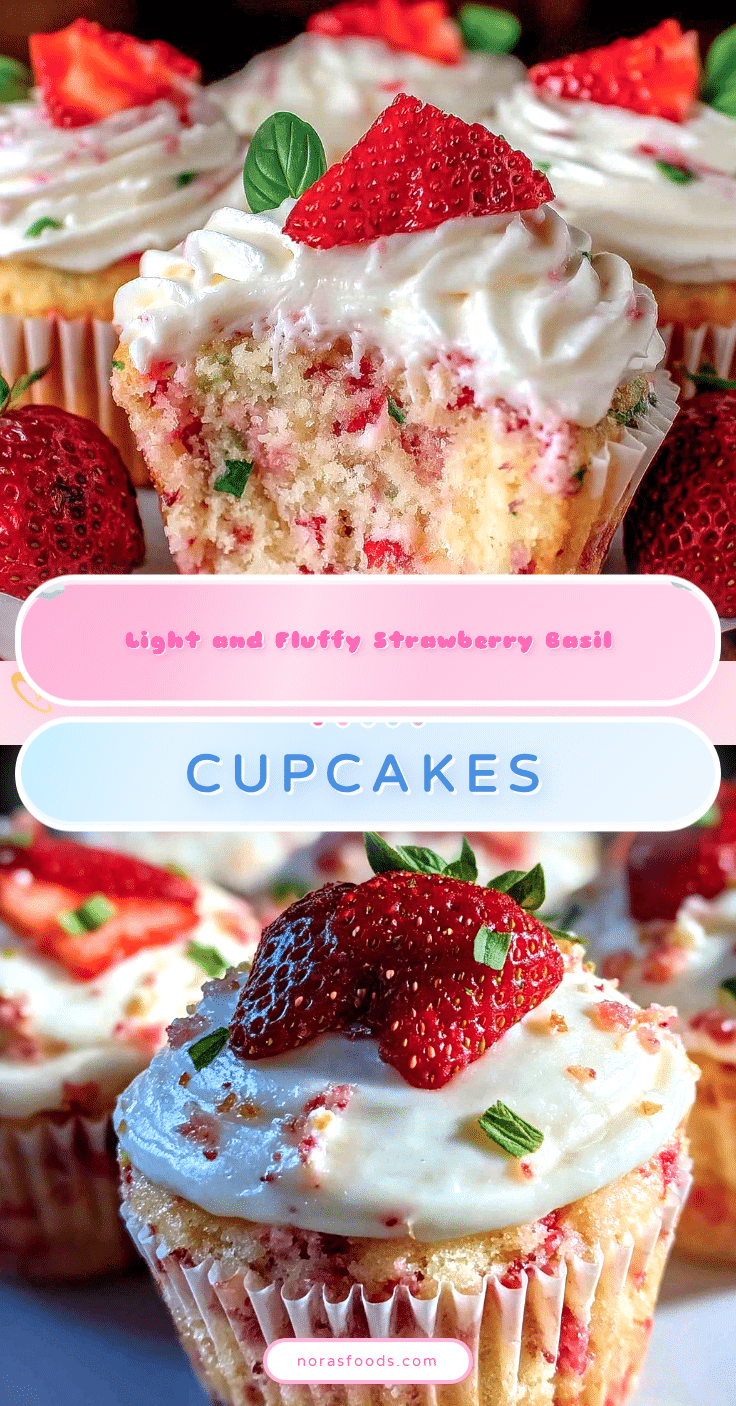 strawberry basil cupcakes recipe