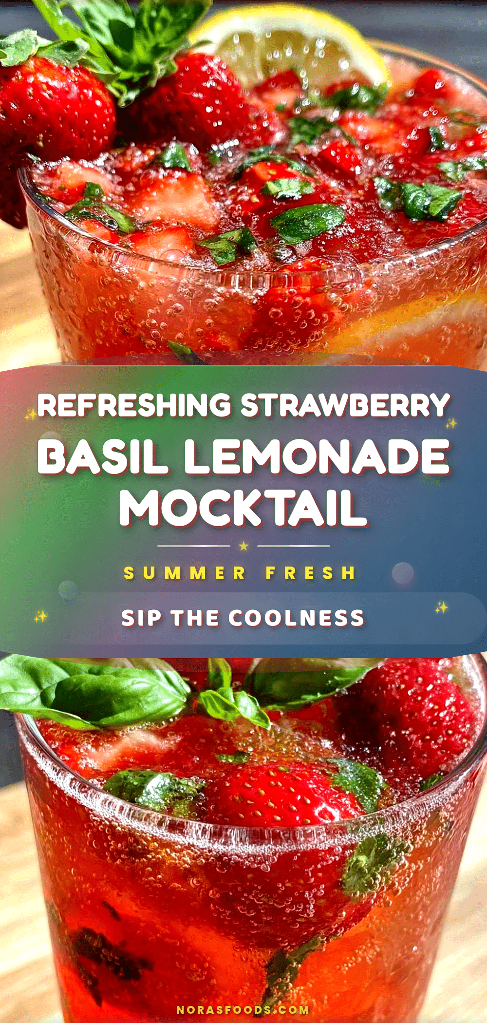strawberry basil lemonade mocktail recipe