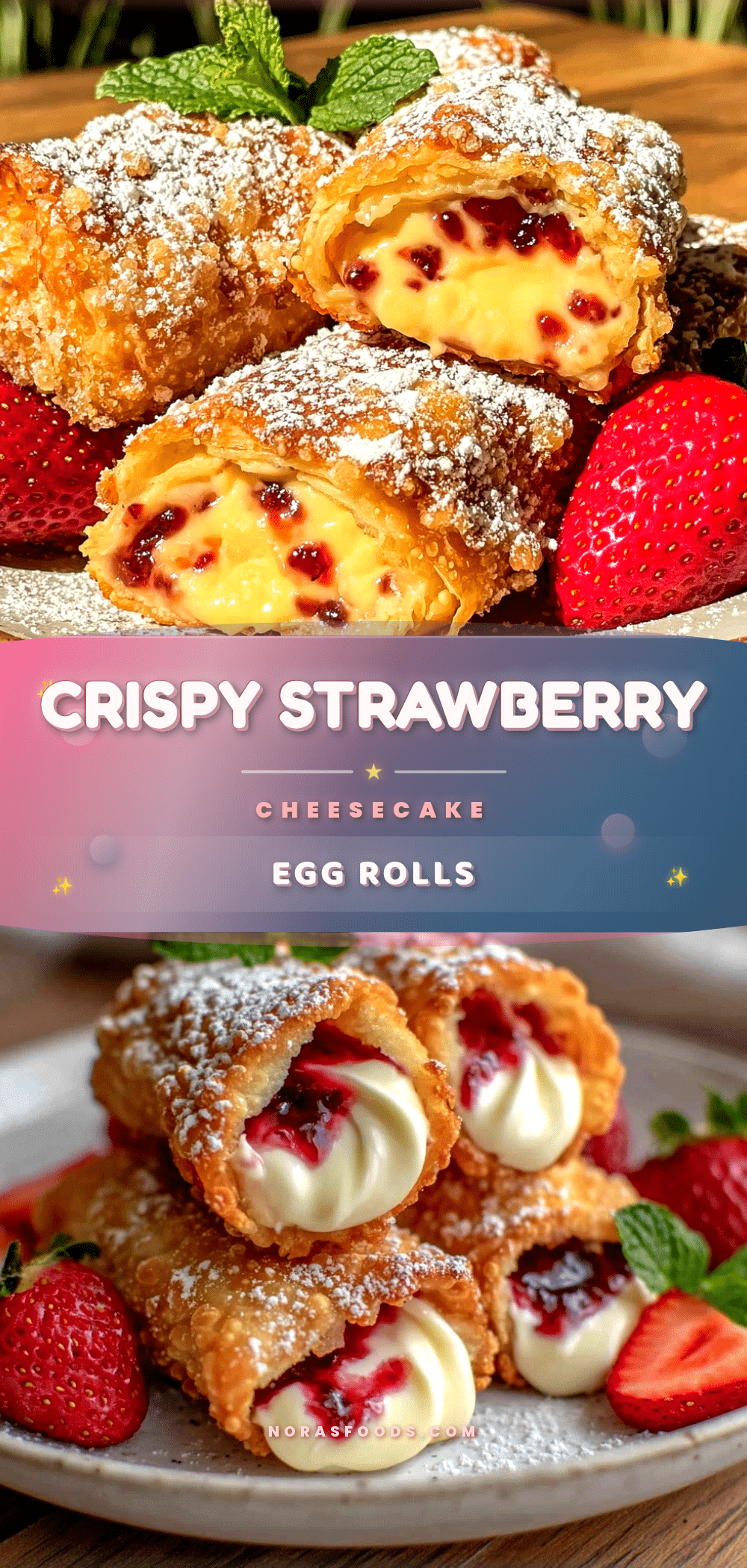 strawberry cheesecake egg rolls recipe