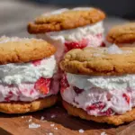 strawberry ice cream sandwich cookies - featured image