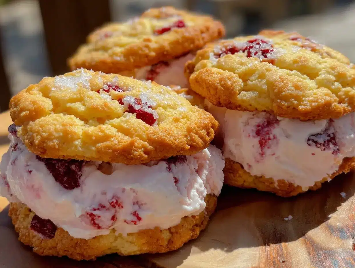 strawberry ice cream sandwich cookies preparation steps