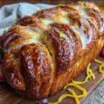 strawberry lemon cream cheese danish braid - featured image
