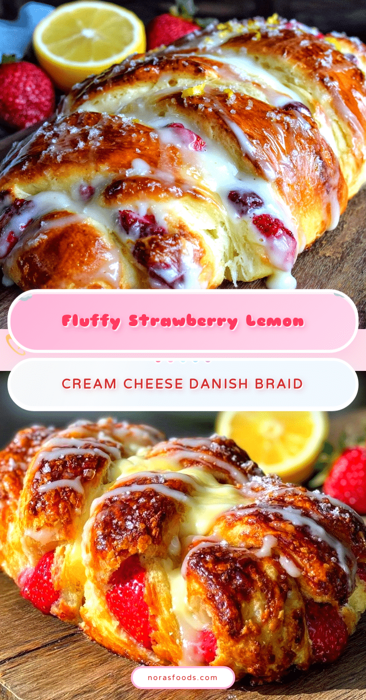 Strawberry Lemon Cream Cheese Danish Braid recipe